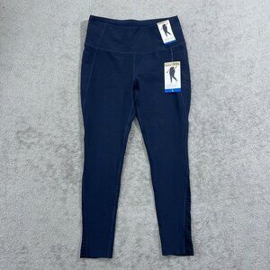 NEW Mondetta Womens L High Waist Active Leggings With Mesh Detail & Side Pockets